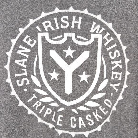 Slane Irish Whiskey Dark Distressed Gray Crewneck Men's T-shirt/Tee- Size L -GUC - Picture 4 of 11